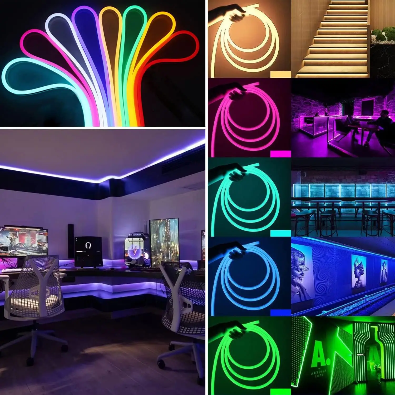 5V USB Neon led lights flexible soft strip IP67 3000k 6000k silicone neon strip 1m 2m 3m rgb neon strip light