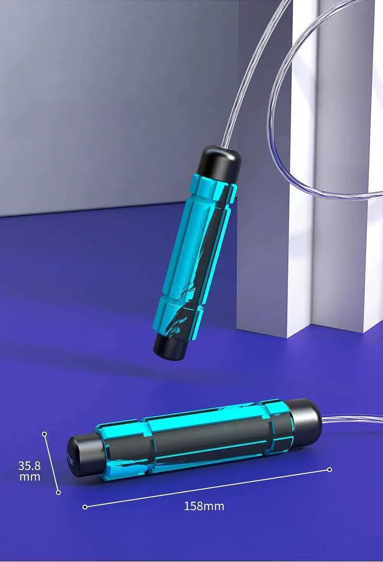 wholesale custom logo fitness equipment pvc handle weighted counter rush athletics jump rope