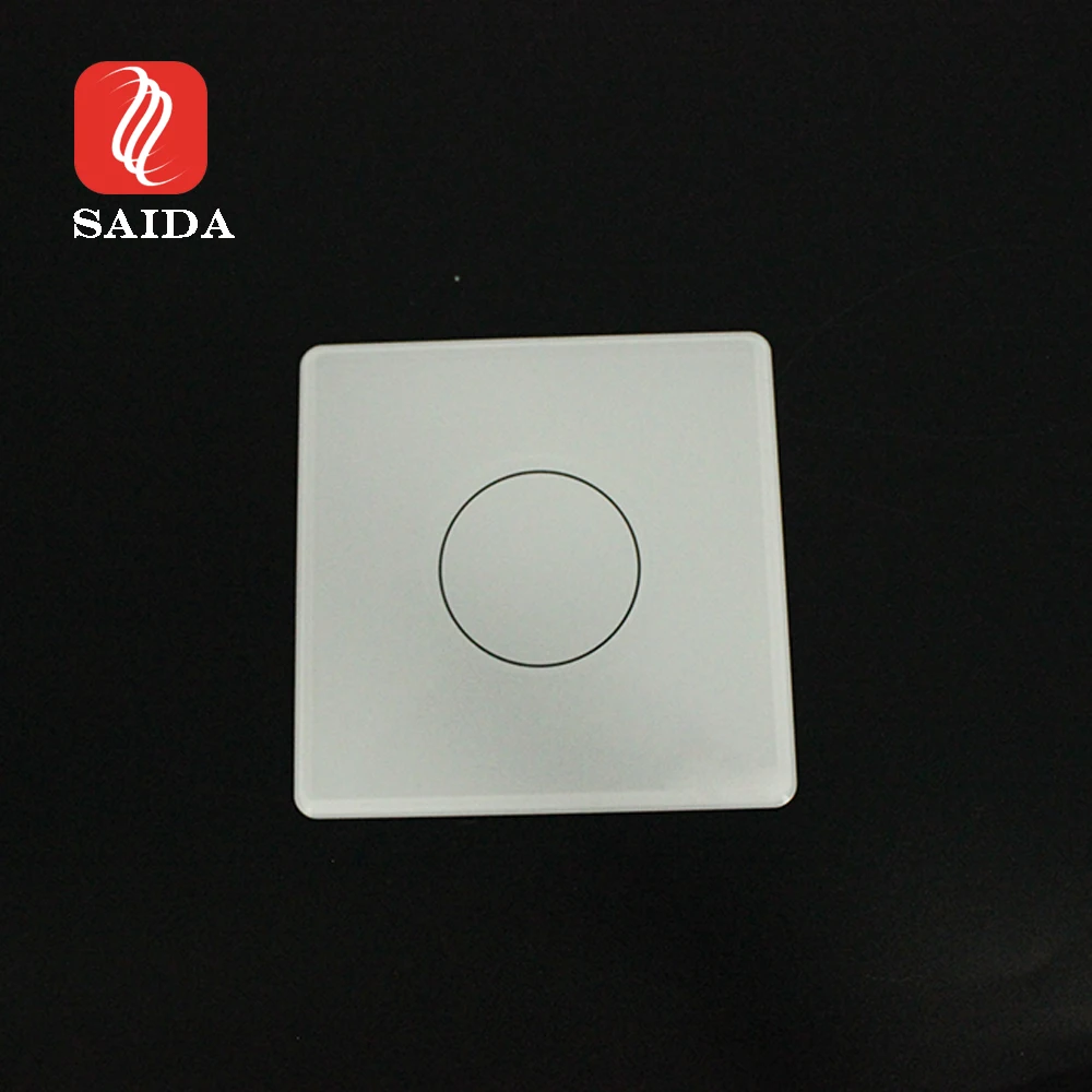 Customized Smart Home Touch Wall Switch Glass Smart Switch White Printing Panel Glass