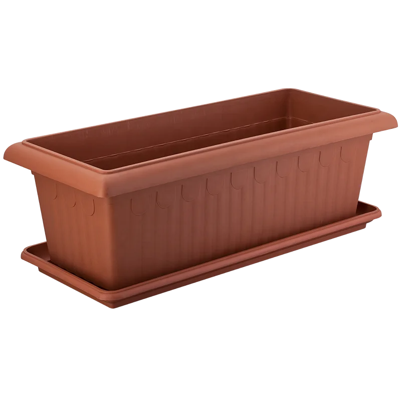 Plastic Mega Antique Cornered Flowerpot 150 Lt. Decorative Flower And Plant Pot For Indoor Outdoor