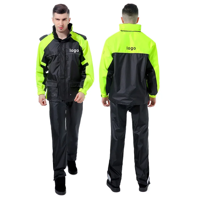 2022 Светоотражающая водонепроницаемая одежда из полиэстера для мотоцикла дождевик мужской дождевик костюмы дождевики (RWS013)