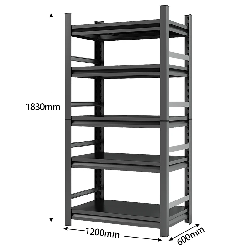 5 Tiers Adjustable Light Duty Steel Boltless Shelves Garage Metal Shelving Unit Storage Racking