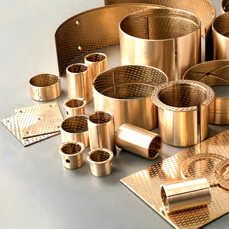 Copper Straight Sleeve Wear-resistant Flange Copper Bushing high-Strength Brass Tin Bronze Bearing Bushing Processing
