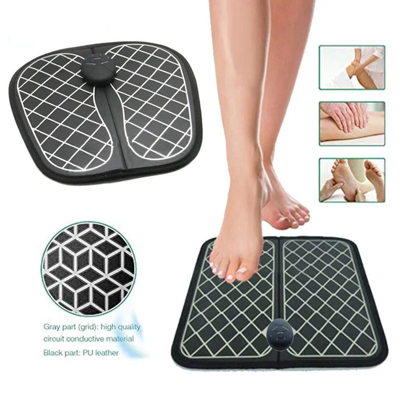 
EMS Foot Massager Portable Electric Foot Massage Mat Adjustable 6 Vibration Modes 10 Frequency Feet Muscle Massage Machine 