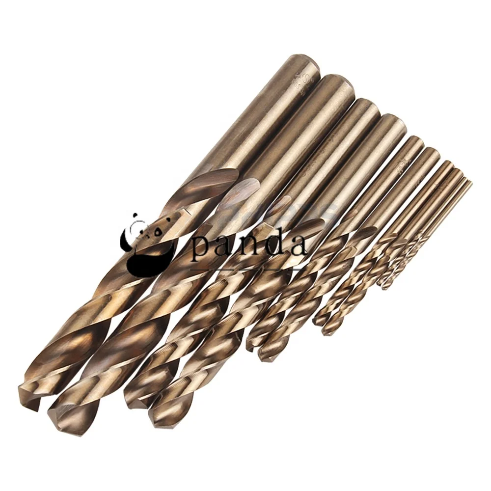 Manufacturer DIN338 straight shank Amber M35 5% Cobalt HSS Twist Drill Bits for stainless steel metal