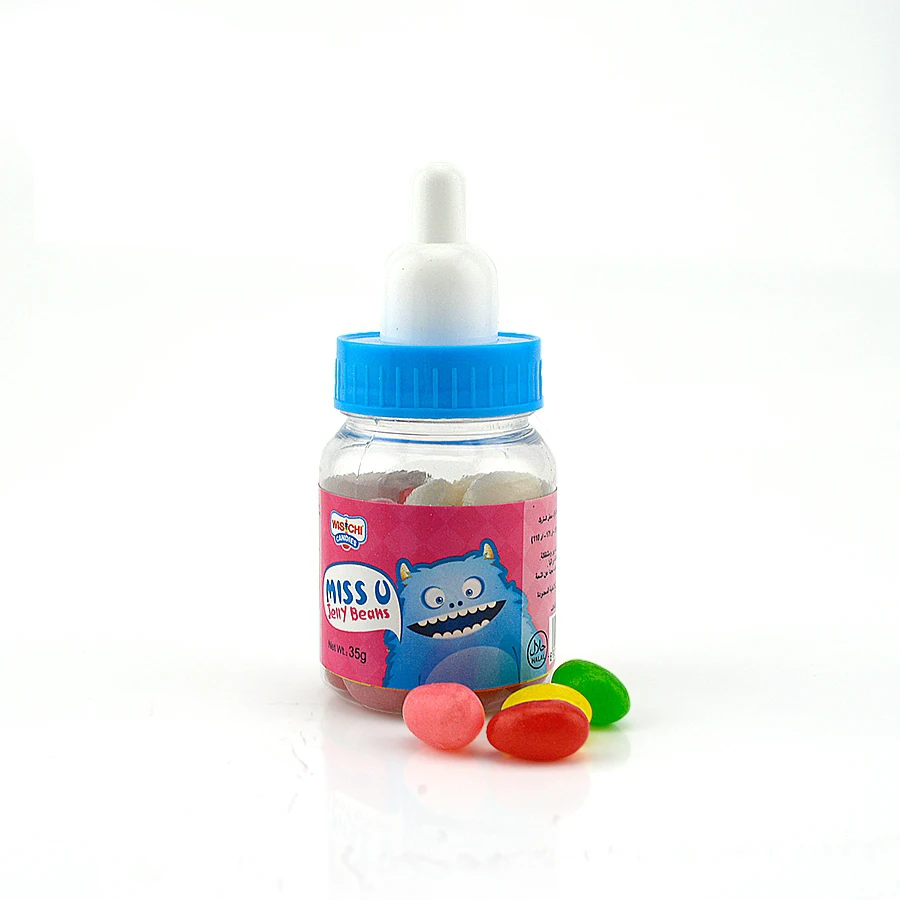 Nipple bottle packed jelly bean candy assorted color fruity flavor jelly bean candy