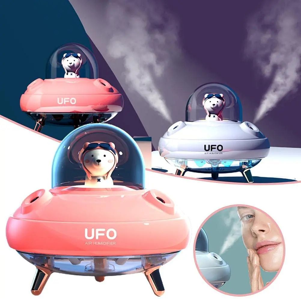 Amazon Hot Selling UFO Toy Atomizer Water Meter Ultrasonic Quiet Desktop Mini USB Aromatherapy Humidifier