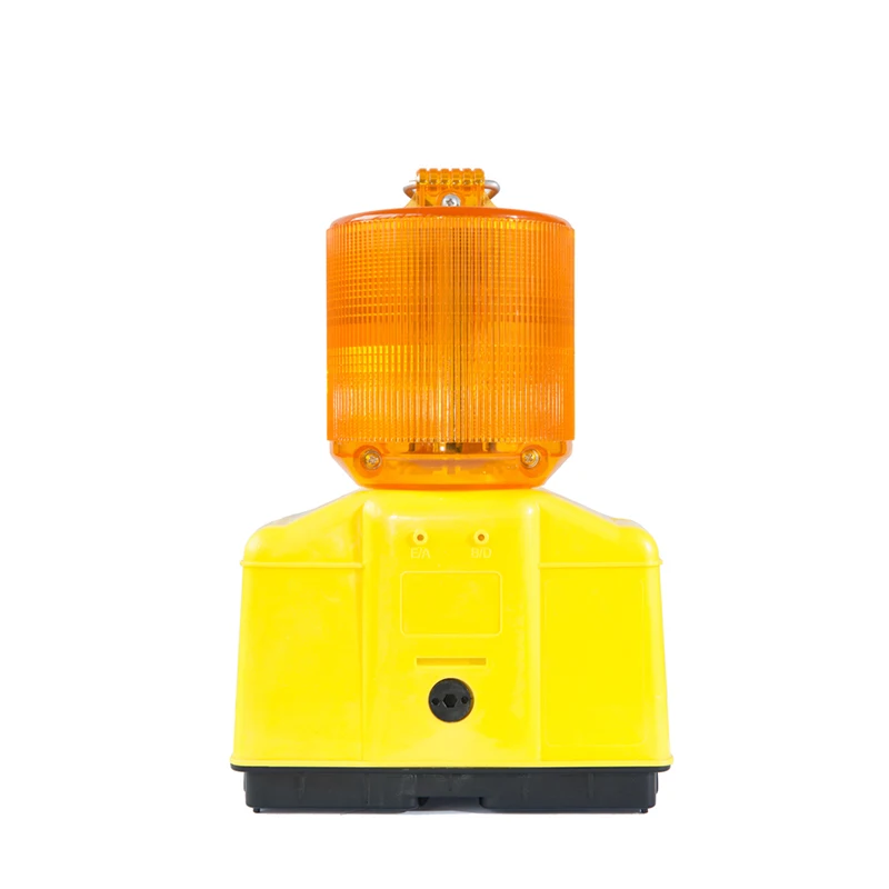 Road Safety Barricade Signal Warning Solar Rechargeable Led Light Lamp For Traffic Cone