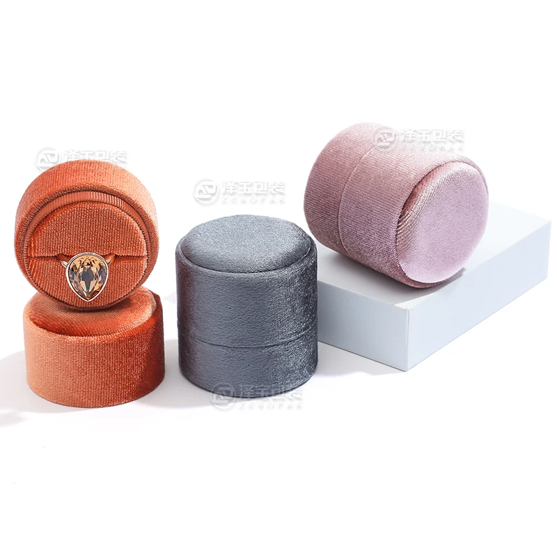 Popular Design Korean Style Jewelry Boxes Import Flannel Velvet Ring Box Wedding Jewelry Gift Box