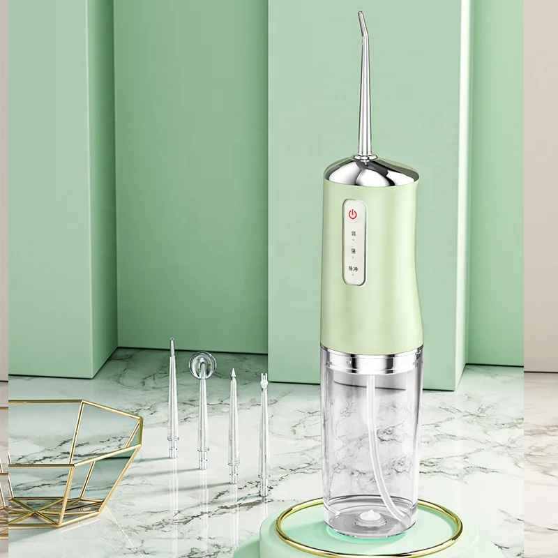 Teeth Water Flosser Portable Cordless Oral Irrigator Water Pick with 220 ml Water Tank for Braces Bridges Dental Cleaning Care