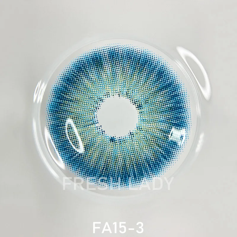 FA12022Linagguo Fresh Lady Magnificent Series Antarctic Blue wholesale yearly cosmetic lentes de contacto eye lens colored contacts5-3