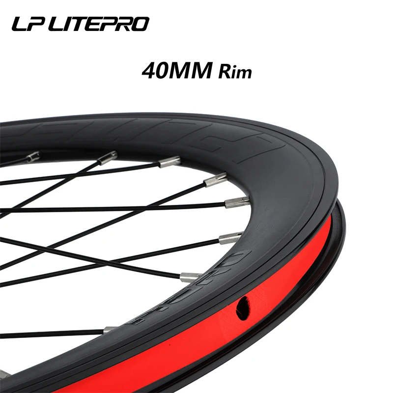 Ультралегкие велосипедные колеса LP Litepro AERO с двойным ободом 40 мм для складного велосипеда BMX комплект колес 20 дюймов 406 451 дисковый тормоз