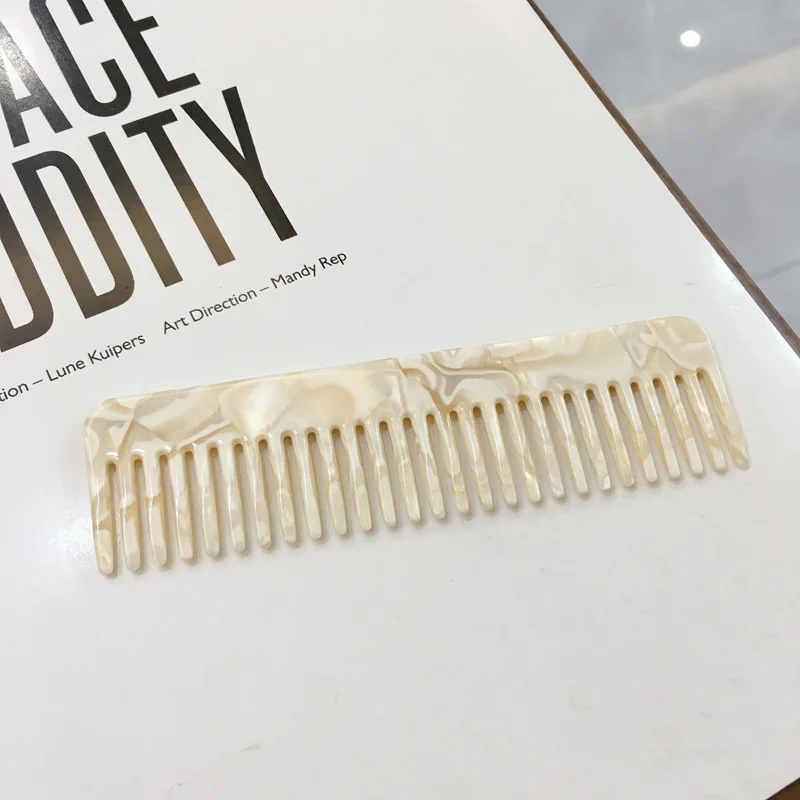 large size cellulose acetate comb luxury hair comb acetate acrylic comb hair accessories