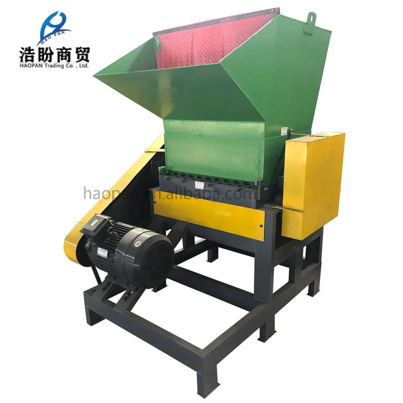1200 haopan  plastic box bottle crusher crushing machine  plastic crusher pet pe abs pa granulator shredders