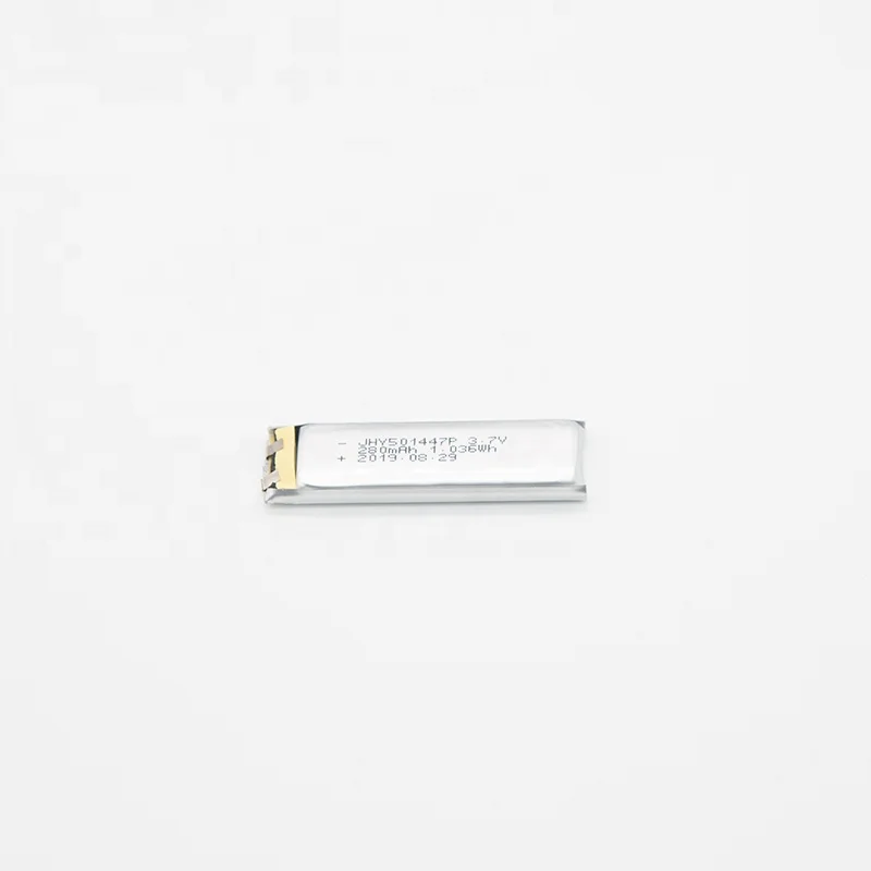 JHY prasmatic battery lipo 501447P 3.7V 280mAh disposable lithium polymer battery