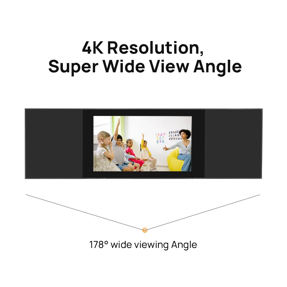 75 86  Inch Foldable Smart Blackboard School Teaching LED Writing Board Interactive Display With Two Foldable Wings Boards