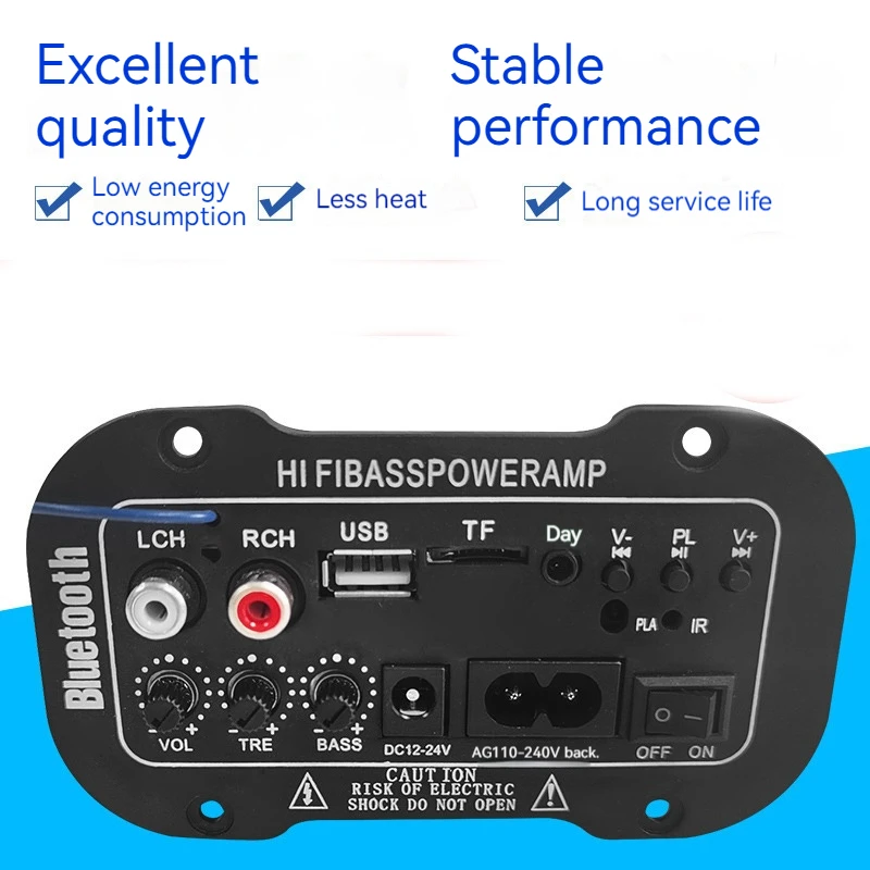 Car digital card Bluetooth power amplifier board, 5-inch 220V three purpose audio accessory digital power amplifier pcb