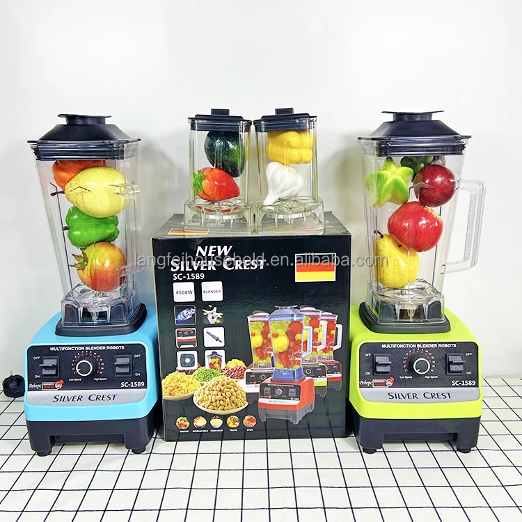 Free sample 2in1 or 3in1 High Power colorful 4500w SC-1589  silver crest smoothie blender&grinder&blender