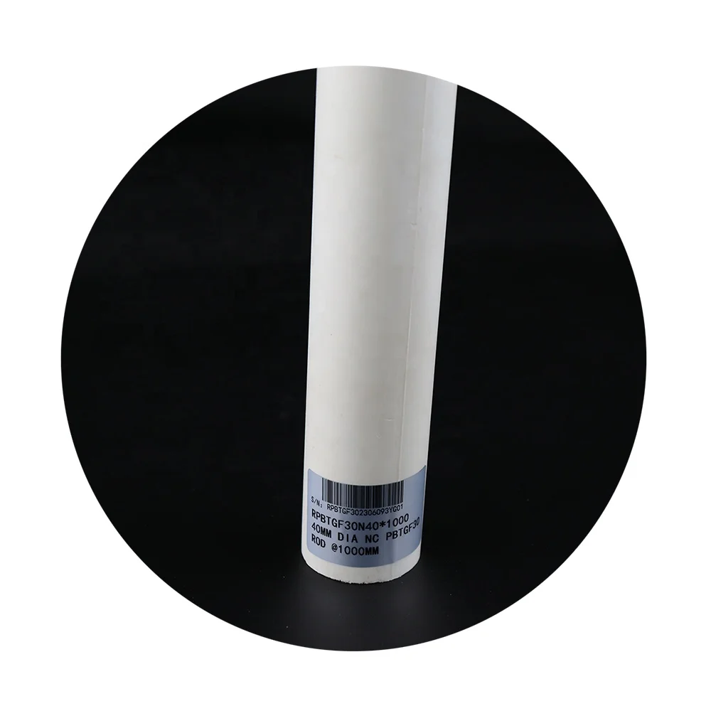 Engineering Plastic Flame Retardant Grade V0 High Glass Fiber Reinforced Extrusion Grade PBT 6-60mm Diameter PBT Rods