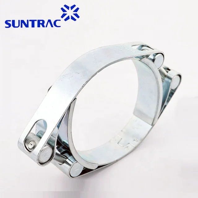 High pressure high torque double bolts double bands super hose clamp