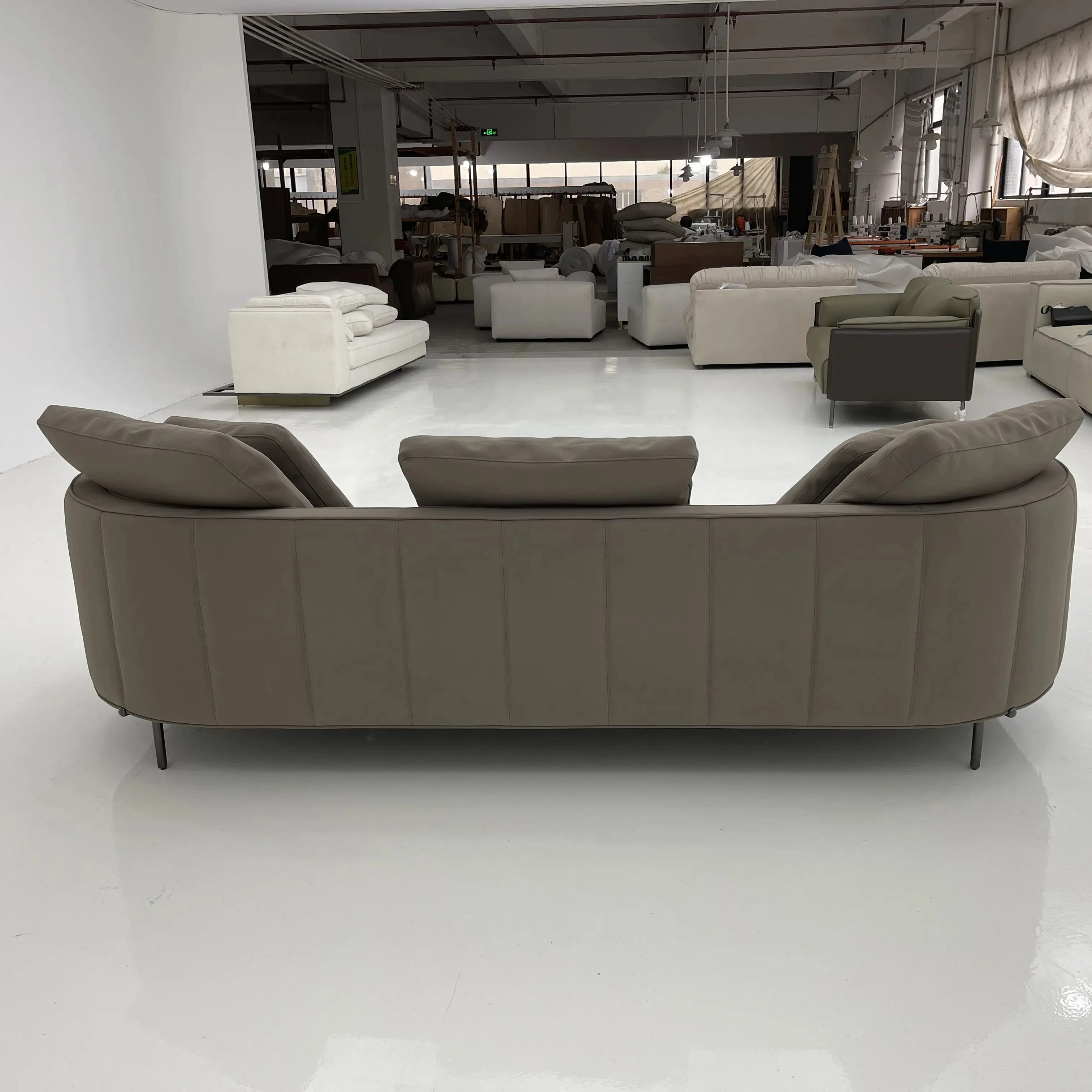 Designer Crafted Italian Leather Sofa Set Luxury Style for Modern Living Spaces and Villas Elegance and Comfort