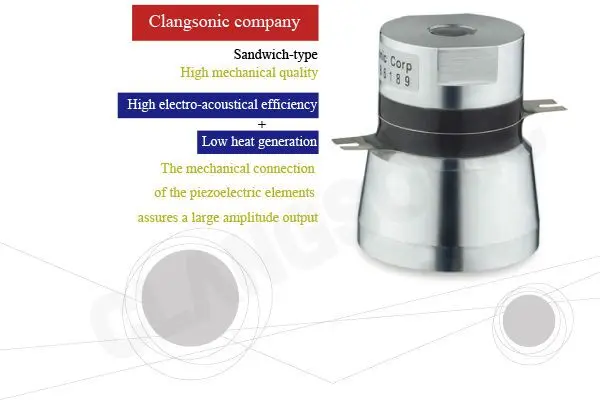 40khz Clangsonic piezo ultrasonic langevin cleaning transducer