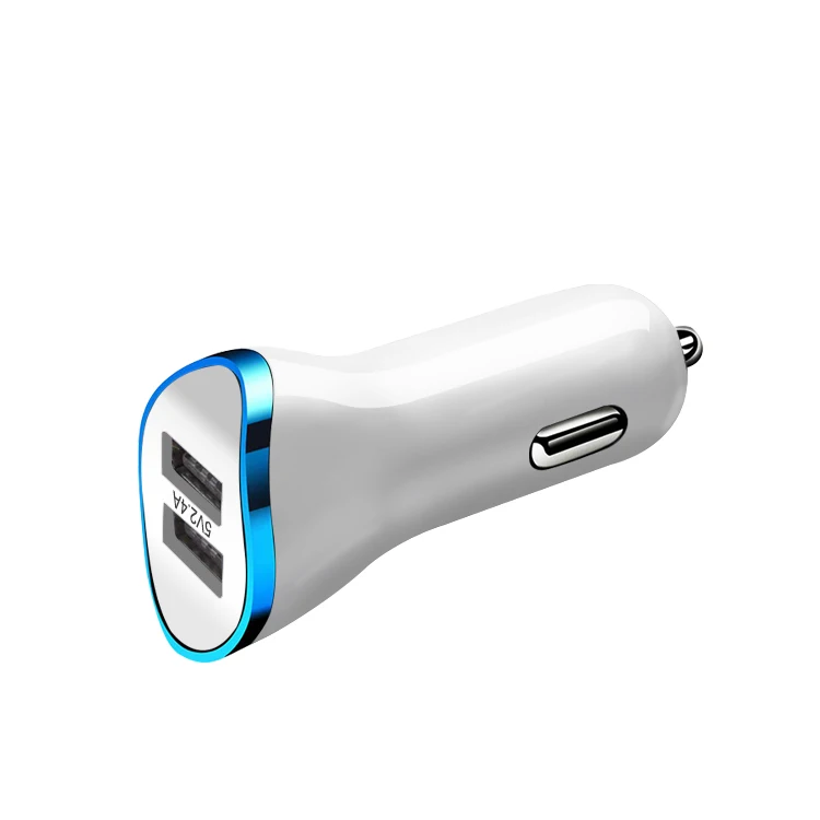 
factory QC 3.0 dual port usb car charger 3.1A PD fast mobile phone charger with LED light for iphone X/max/8/7/6s/plus 
