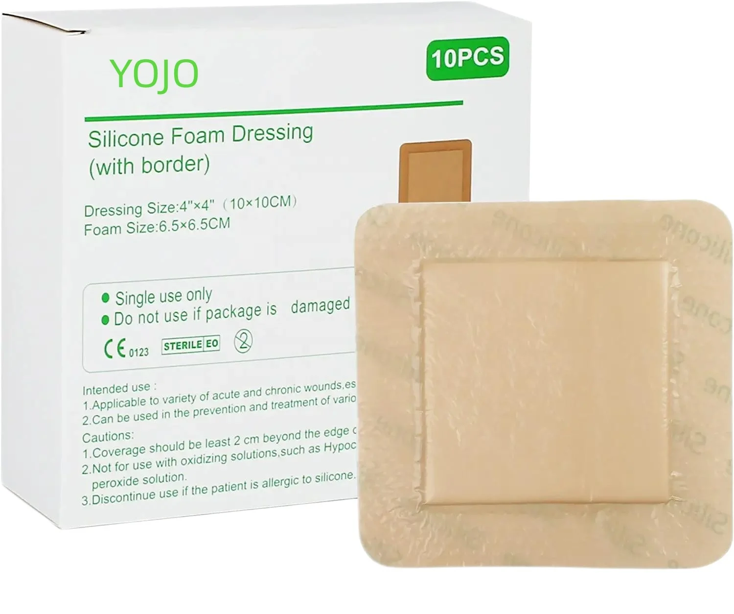 Waterproof Adhesive Silicone Foam Wound Dressing with Border for Bed Sores Pressure Ulcers Bandages Pads