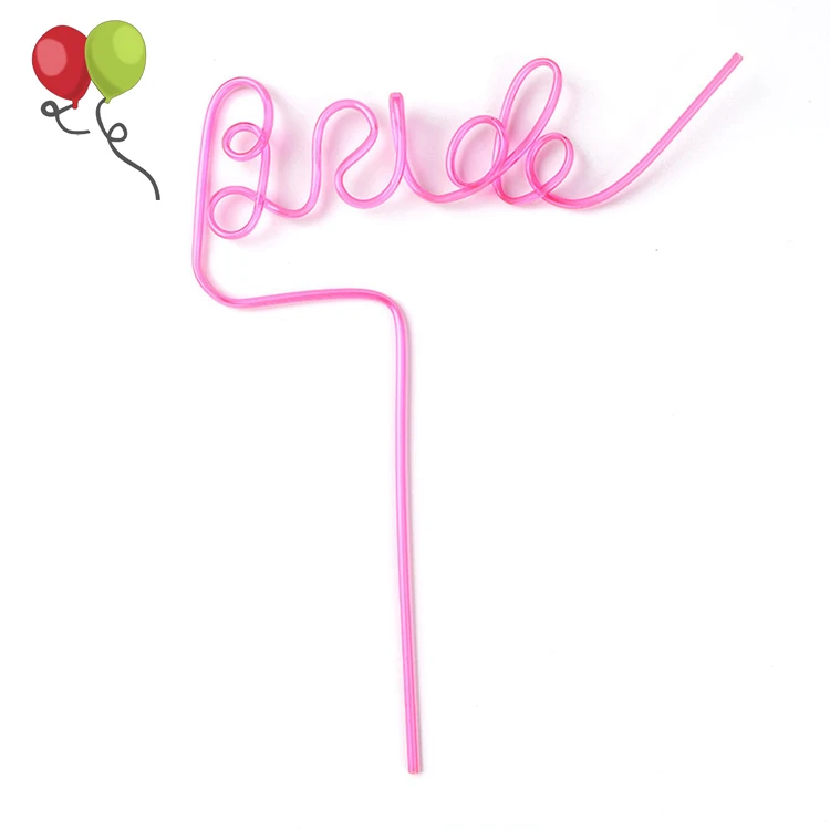 Bachelorette Party PET Bride Straw | Bridal Shower Decorations & Bride to Be Gift KSC054