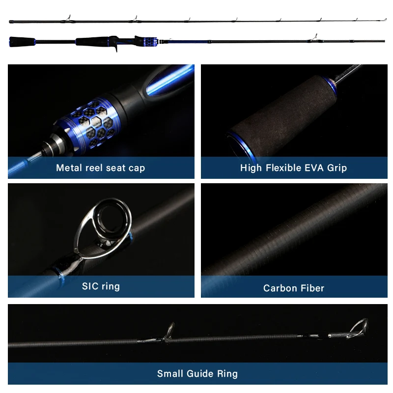 OEM/ODM 1.65/1.8/2.1/2.4M Fishing Rods Carbon Fibre Casting Rods Fishing Rods For STREAM