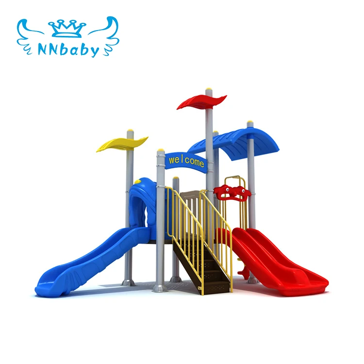 NNbaby combined plastic child slide outdoor kids garden play game toys set attractive pvc outdoor homemade playground equipment