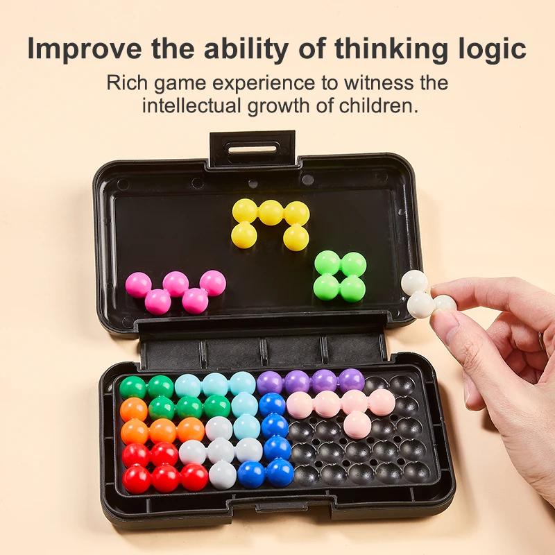 Educational Insights Kanoodle 3D Brain Teaser IQ Puzzle Match Wisdom Magic Beads 3D Interactive Puzzle Board Game Children Toys