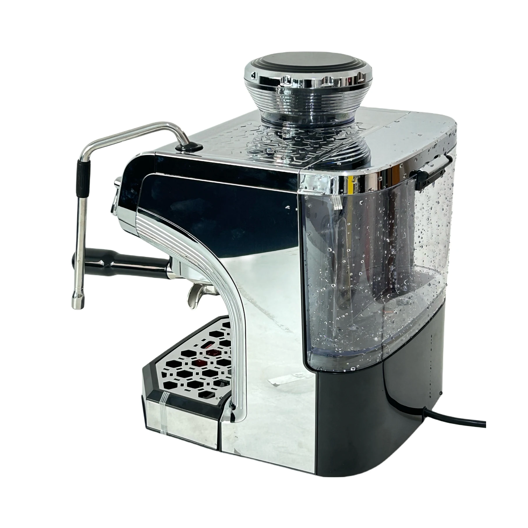 Restaurant Electric Commercial Automatic Cappuccino Espresso Coffee Maker With 3 Hole Steamer and Grinder