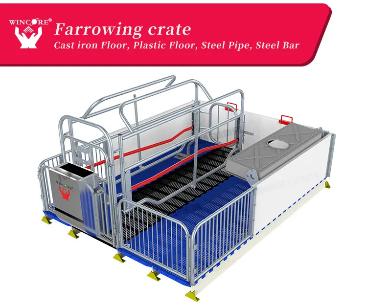 Pig Farm Adjustable Cast Iron Floor Slat Sow Farrowing Crates For Pigs farrowing pen