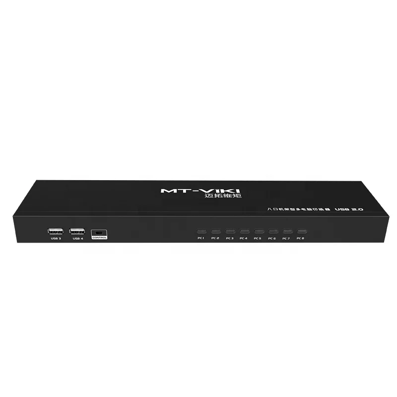 MT-ViKI VGA KVM-переключатель, 8-портовый стеллажный монитор с кабелями, 8x1 USB KVM-переключатель
