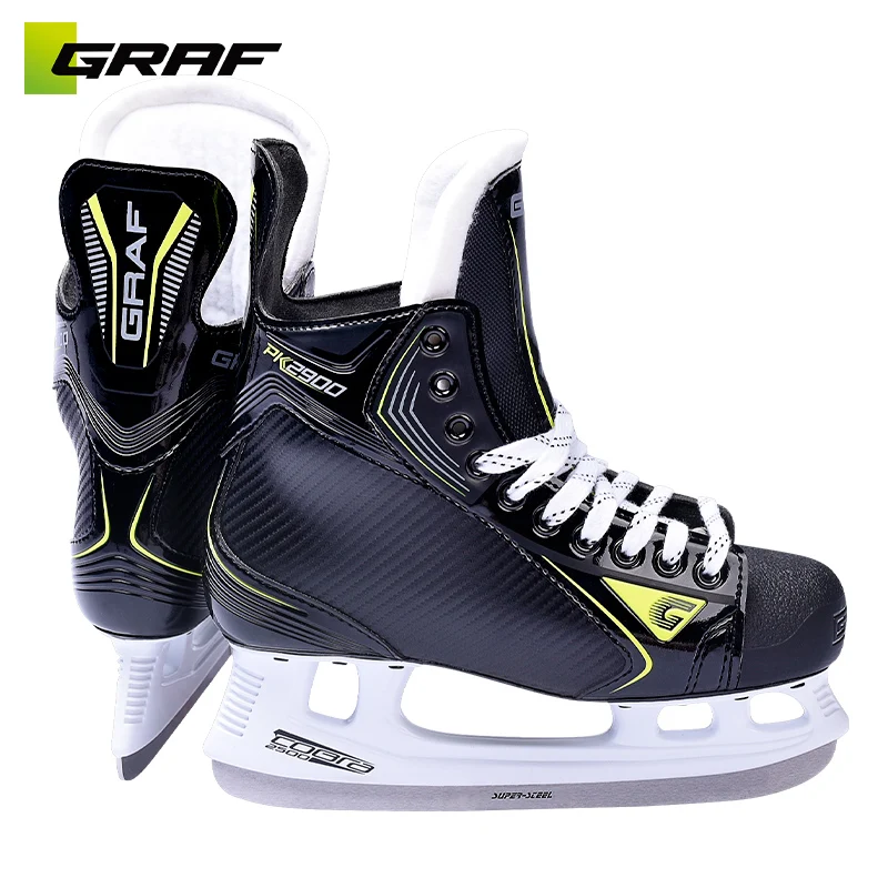 GRAF Wholesale  Superfine Super Fiber and Memory Cotton Ice Hockey Skates for Children and Adult Asia Only