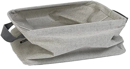 Dirty clothes storage hamper woven rectangle foldable lid laundry basket hamper canvas storage basket with handle