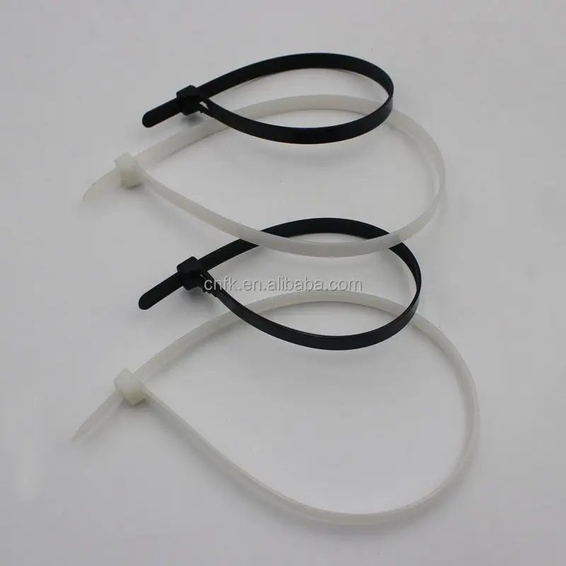 Hot sale 5mm*400mm colour Nylon 66 cable tie black plastic cable tie