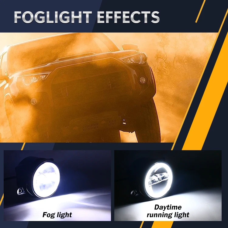 RCJ LED Lights Car LED Driving Lights 30W Car LED DRL Fog Lamps LED Angel Eyes Fog/Driving Lights