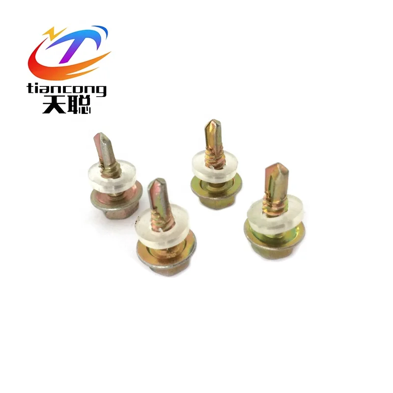 Hex flange head self-tapping self-drilling screws