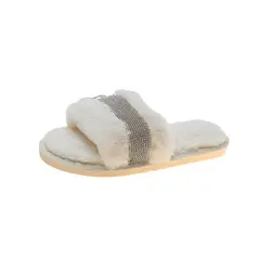 2022 Fashion Women Indoor Fluffy Slides Slipper Custom