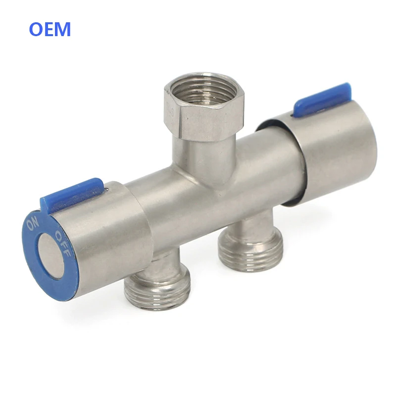 Hot Sale Bathroom Faucet Double Handle Dual Control Nozzle Single Cold Spray Gun Faucet Stainless Steel Angle valves