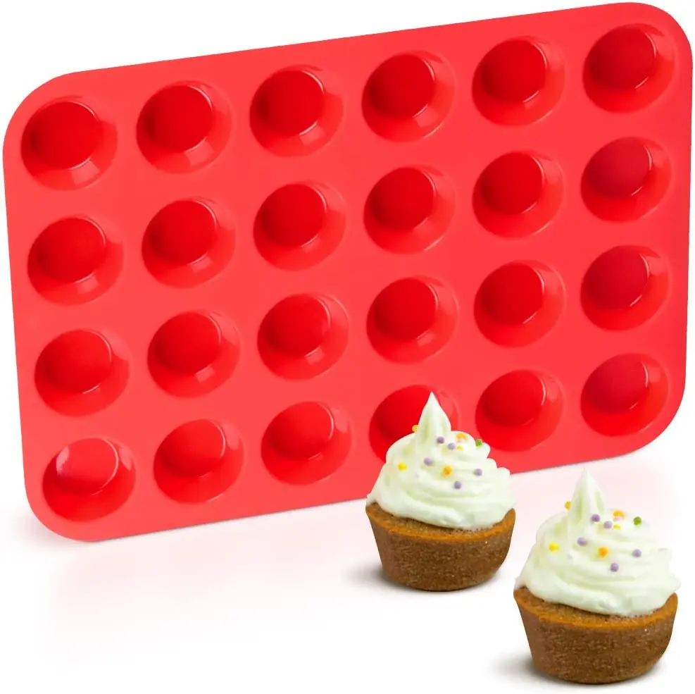 24 cavities bpa free silicone baking cake  mold