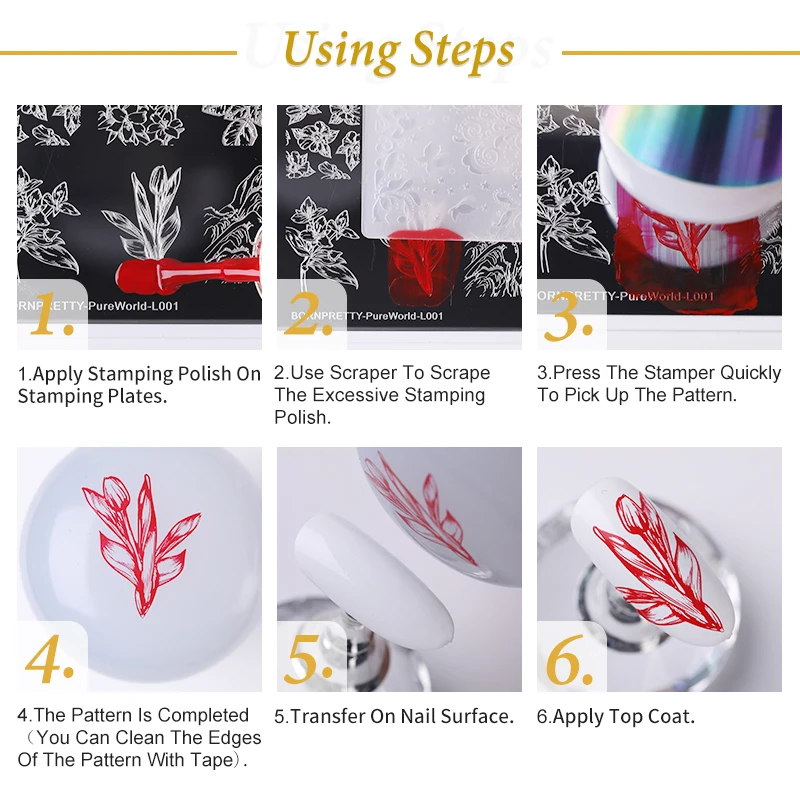 BORN PRETTY Nail Art Mandala Flower Stamping Plate Wholesale DIY Nail Art Easy Apply 10pcs/pattern Approx. 12*6cm 50g