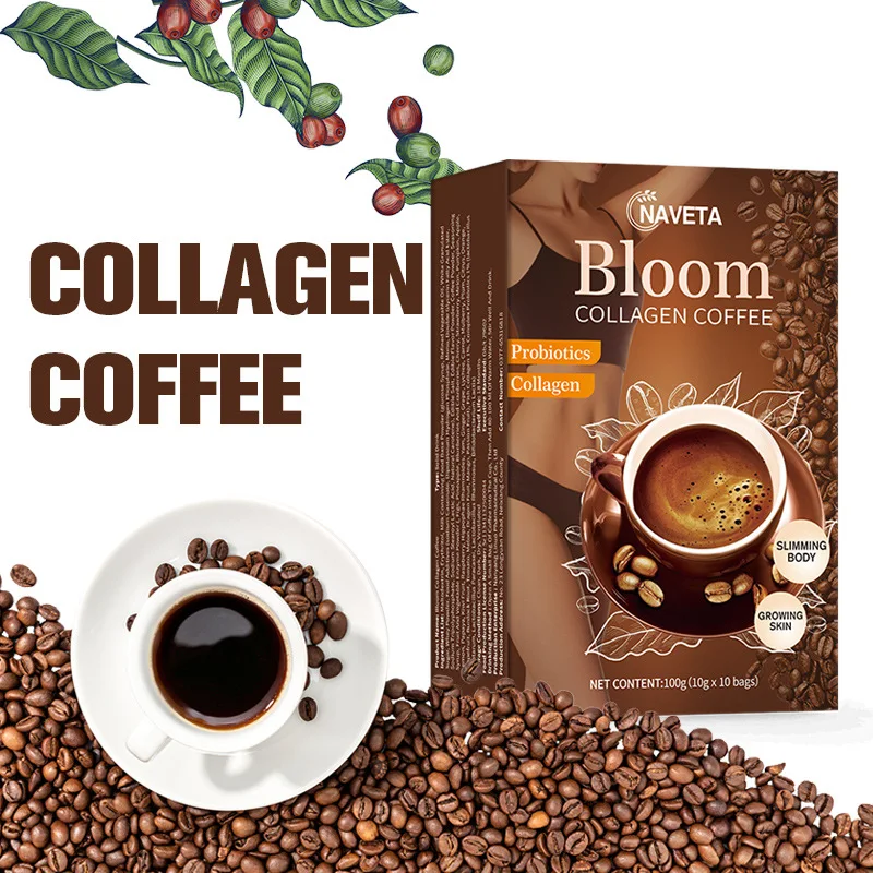 New Arrival Wholesale Natural Herbs Coffee Infused with Collagen