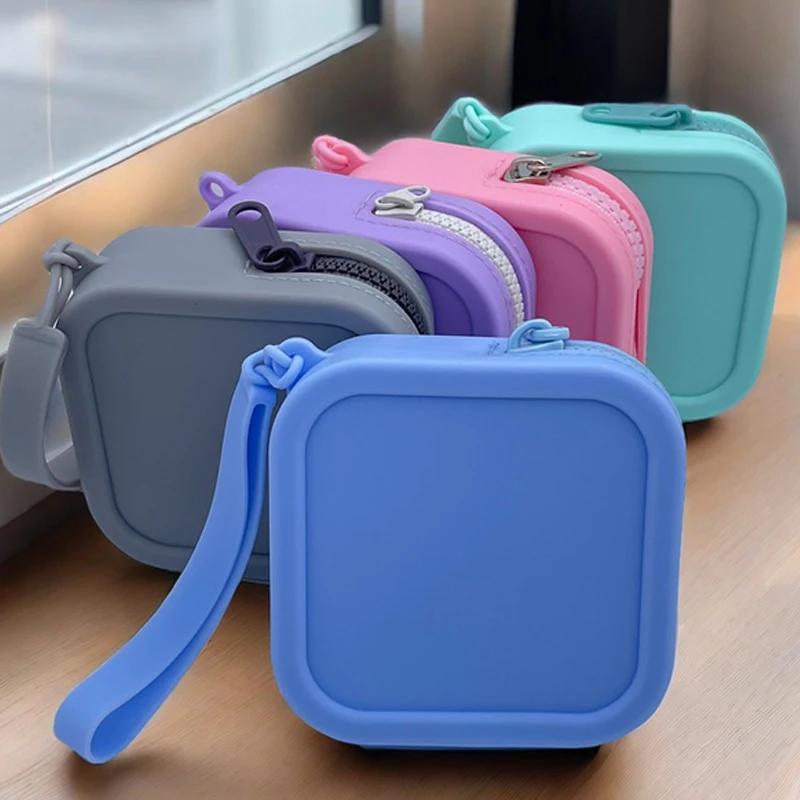 Silicone Mini Makeup Bag Pouch for Purse Small Cosmetic Travel Bag Toiletry Organizers Bag