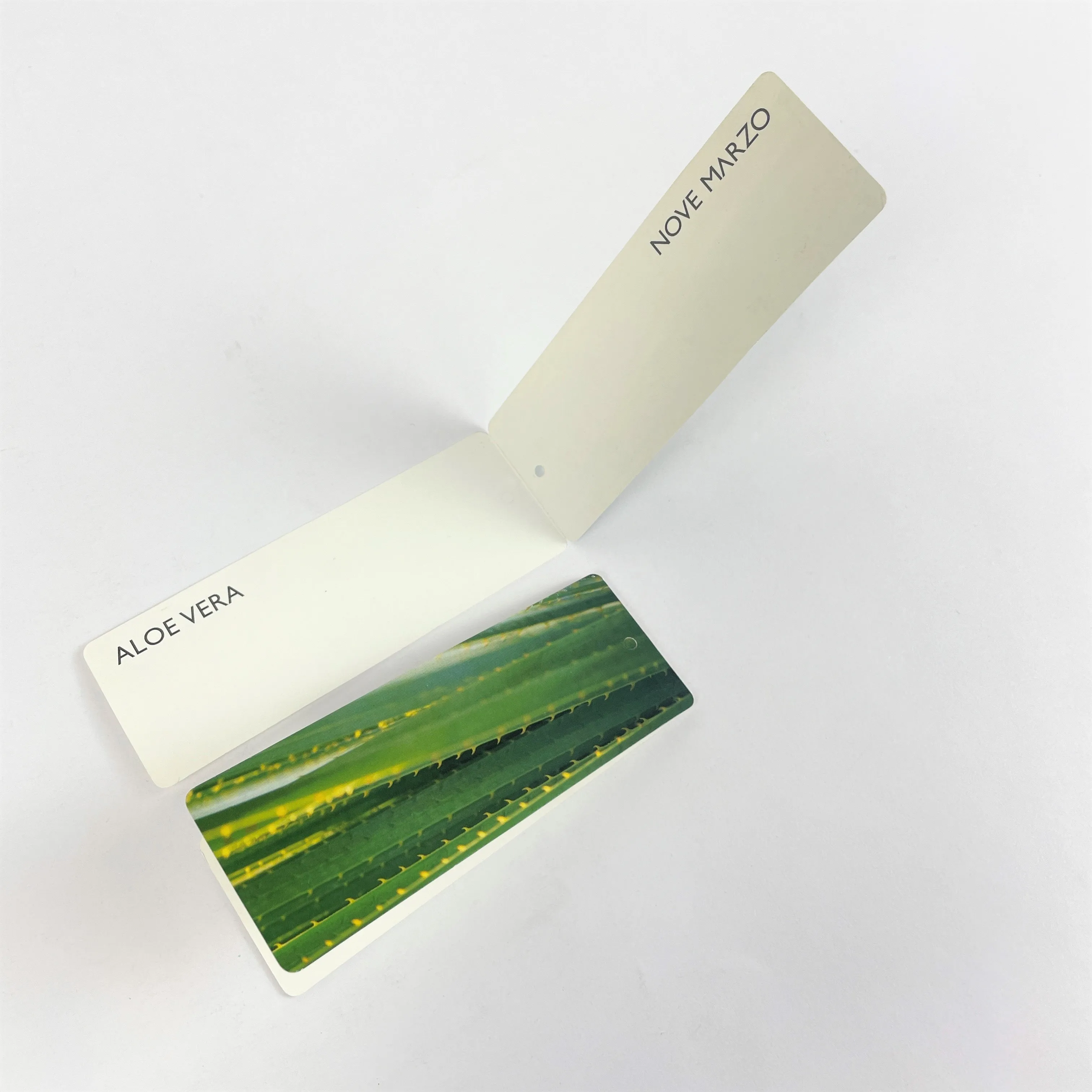 Clothing Tags for Cashmere Customizable with Simple Text and Logo Half Folded garment tags