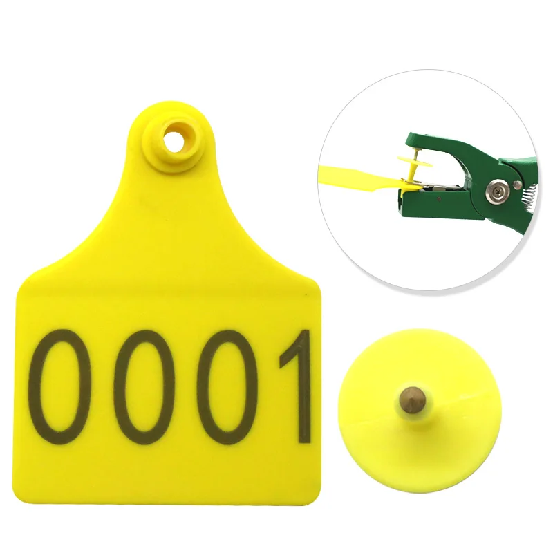JCET  Factory price Plastic TPU Ear Mark Identification Mark Card Laser Numbered sheep/cattle ear Mark