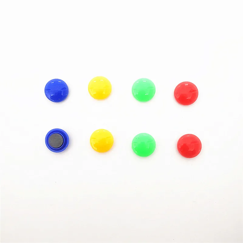 8 Pieces  Disc Magnet Office School Supplies  Colorful  White Board Magnet Plastic Coated fridge magnet customised