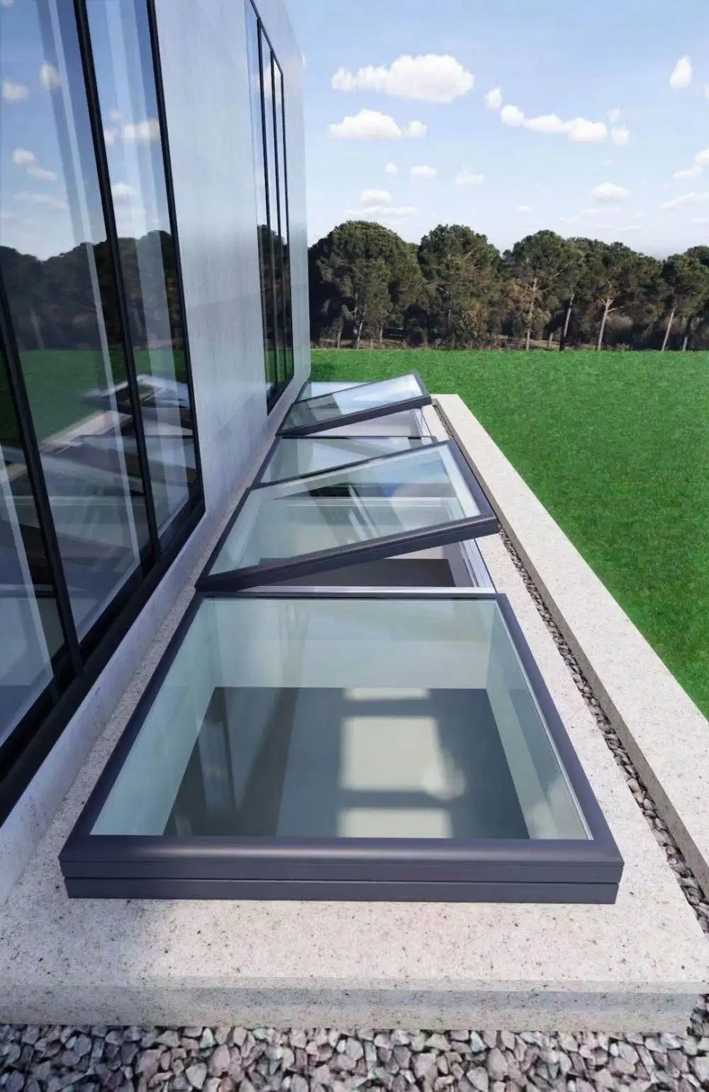 Factory customized style and size, fully automatic double-layer tempered glass sliding sunroof